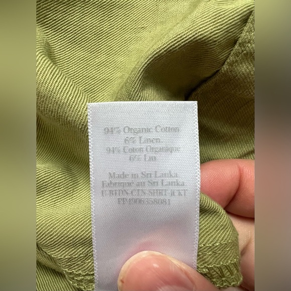 Everlane The Everyone Spring Shirt Jacket Green Mens S Womens M Linen Blend - Picture 9 of 9